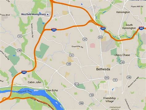 bethesda on map.
